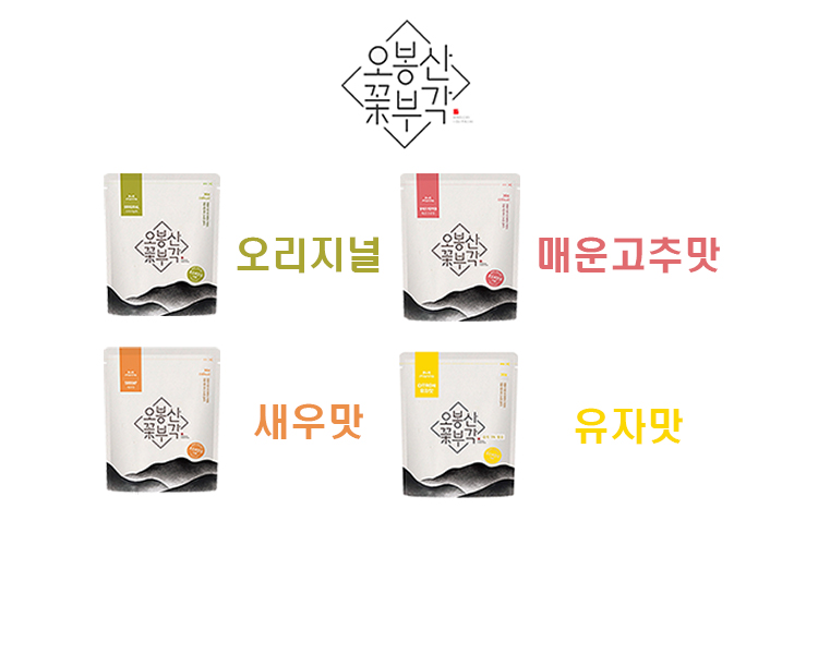 [만나식품]오봉산꽃부각 30g 12봉(오리지널,새우맛,매운맛)